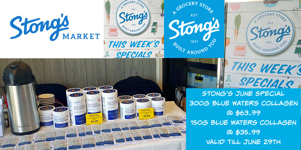 bluewaters_COL's tweet photo. 🎉 Don't miss out on the June Sale @stongsmarket North Vancouver! ✨Boost your health with Blue Waters Collagen! 🌊✨Get 300g BlueWatersCollagen @ just $63.99 150g BlueWatersCollagen @ $35.99! 😱💸Hurry! this incredible deal is available until June 29th! #NorthVancouver #Collagen https://t.co/fVFzk3KxY1