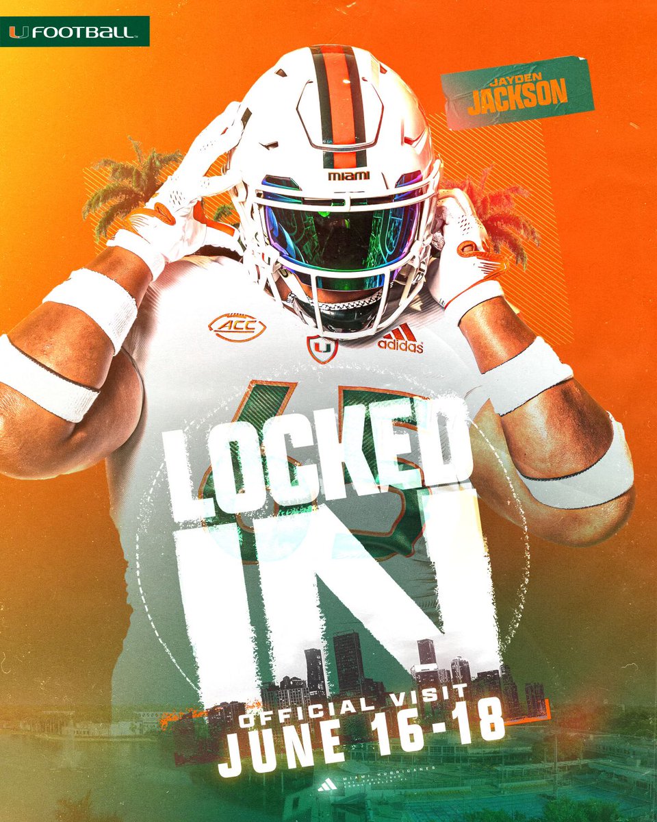 I will be at the university of Miami this weekend for an Official visit. #GoCanes 🙌🏾

@CoachJsalavea 
@coach_cristobal