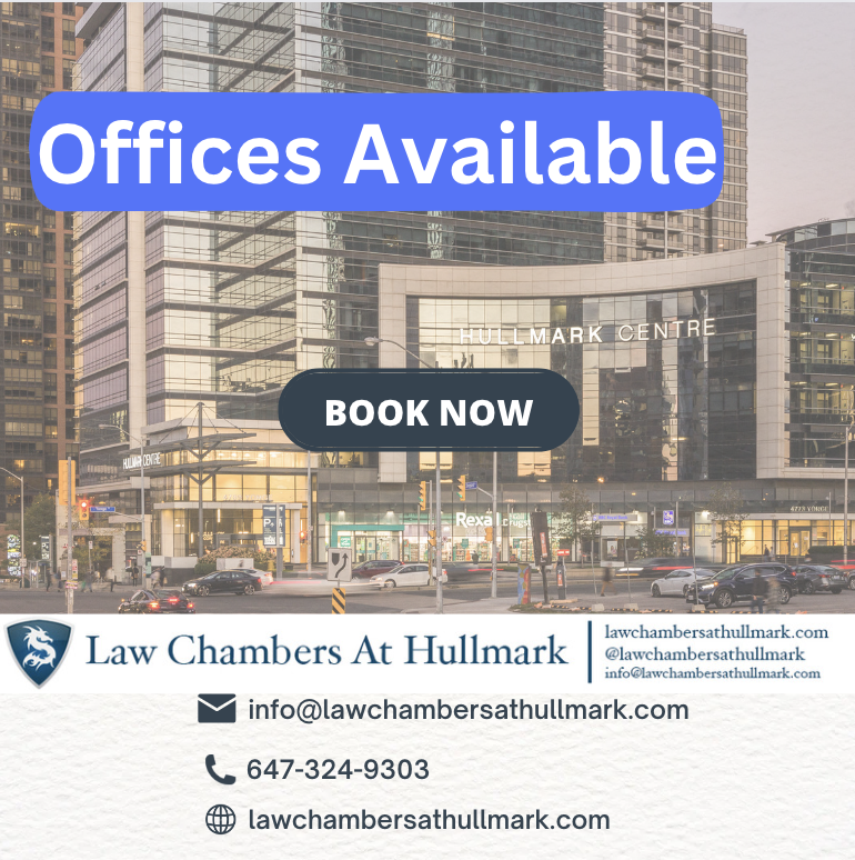 Law Chambers At Hullmark (@lhullmark) on Twitter photo PERMANENT Offices Available
Book a tour today.
Email: info@lawchambersathullmark.com
Phone: 647-334-9303
#lawchambersathullmark #law #paralegals #lawyers #toronto #virtualoffice #privateoffice #yongeandsheppard #experiencedlawyers #newwaytopracticelaw #permanetoffices PERMANENT Offices Available
Book a tour today.
Email: info@lawchambersathullmark.com
Phone: 647-334-9303
#lawchambersathullmark #law #paralegals #lawyers #toronto #virtualoffice #privateoffice #yongeandsheppard #experiencedlawyers #newwaytopracticelaw #permanetoffices