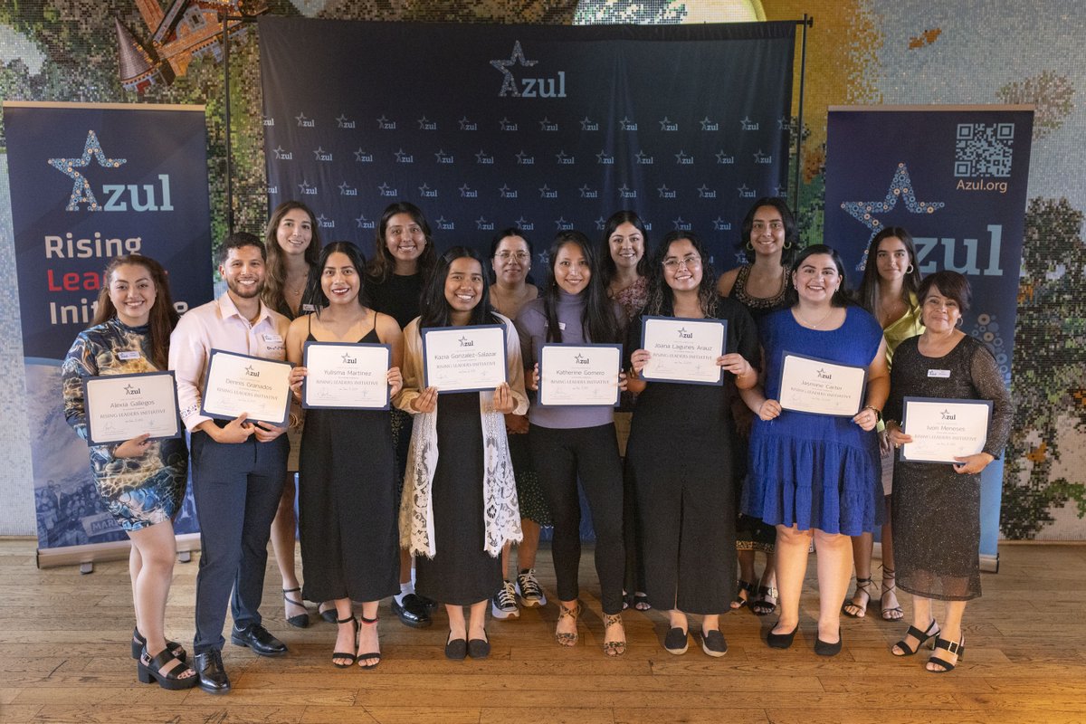 AzulDotOrg's tweet photo. On the eve of #WorldOceanDay, we held a graduation ceremony for the #AzulRisingLeaders! The evening was filled with music, dancing, and community building at #FiestaAzul @TheEatonHotel! https://t.co/HPXwaU3pSd