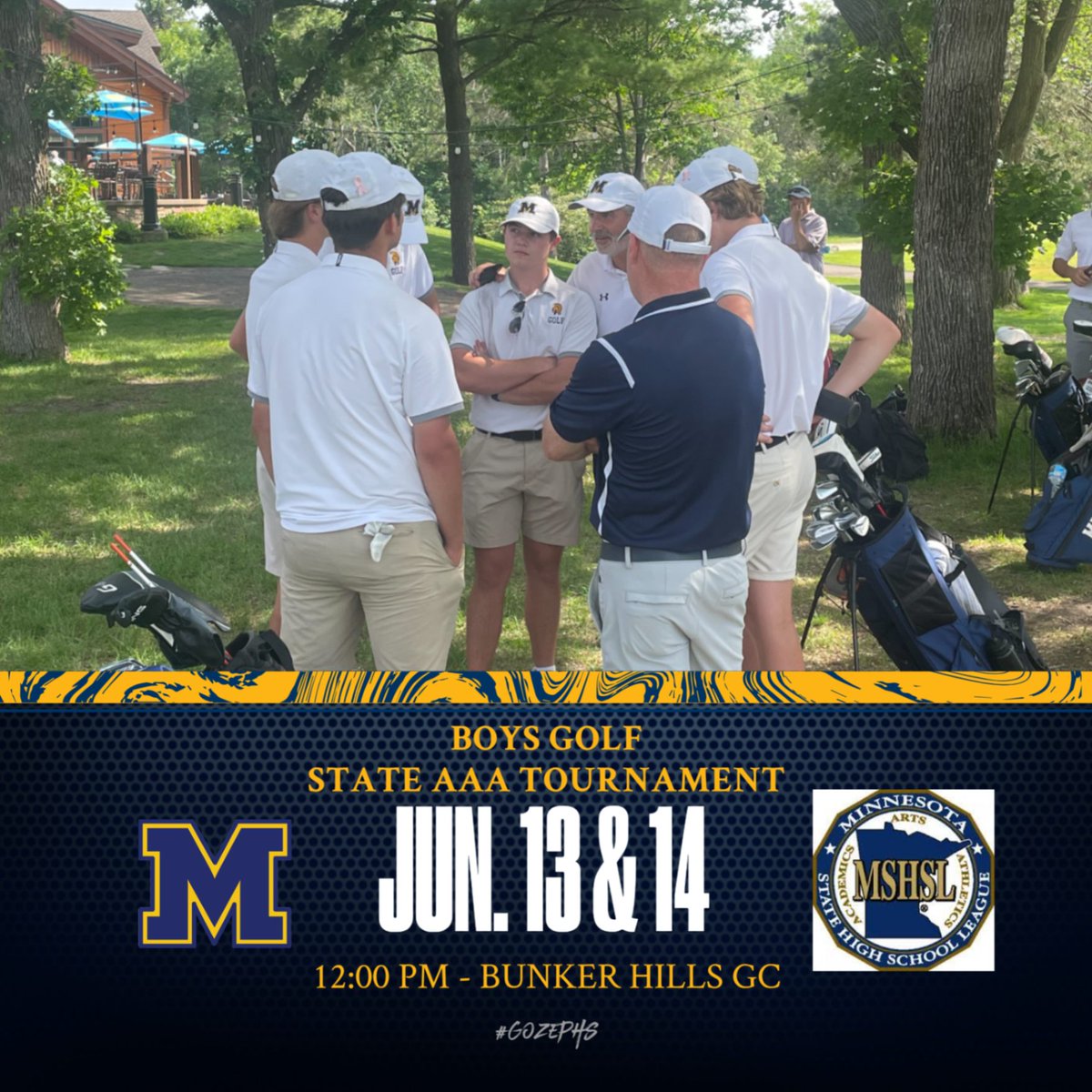 Good luck to the boys golf team at the STATE Tournament this week! #GoZephs