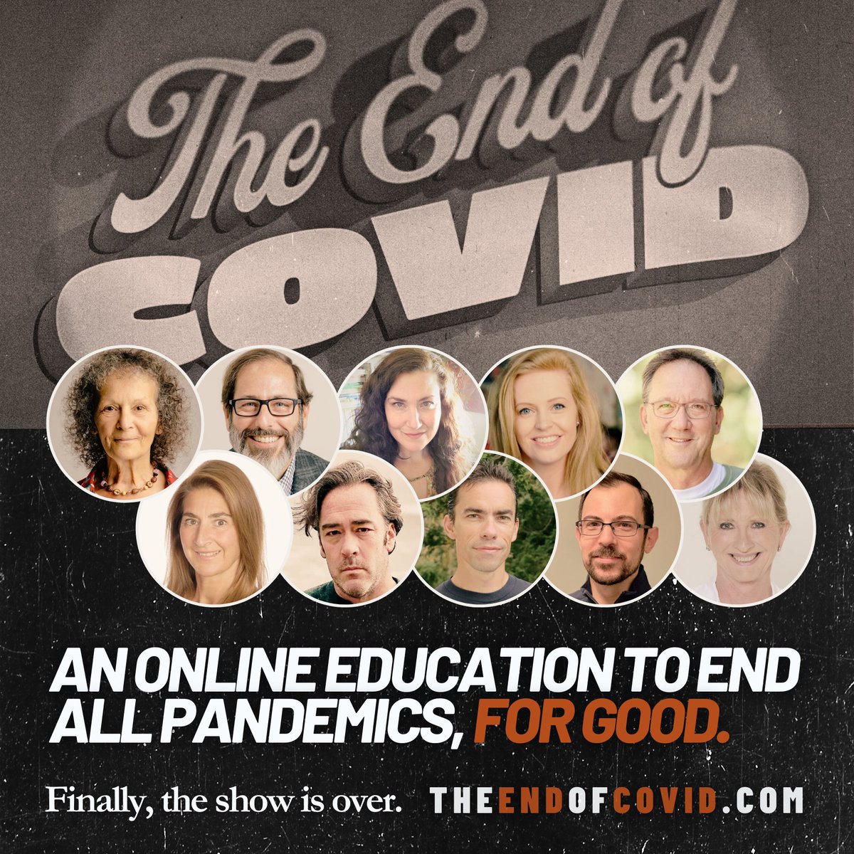 The Spanish flu, The polio epidemic
The AIDS crisis, The SARS outbreak
The bird flu panic, The coronavirus
It’s the same old show, with the same old script. And on July 11th, it’s ending for good, with 100+ hours of educational content. theendofcovid.com/ref/497/ #theshowisover