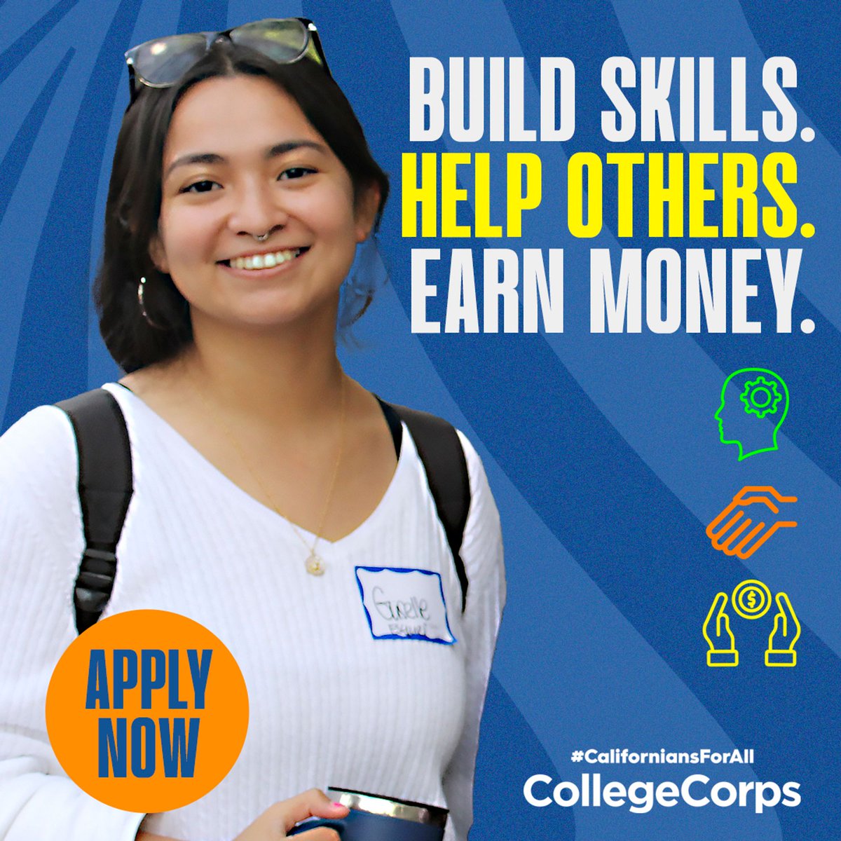 Develop skills that benefit you as both a student and mentor, AND get help paying for your education with #CaliforniansForAll College Corps! 💰🎓 Get more information on this unique partnership with <a href="/CalVolunteers/">California Volunteers</a> and apply at bit.ly/C4ACollegeCorps