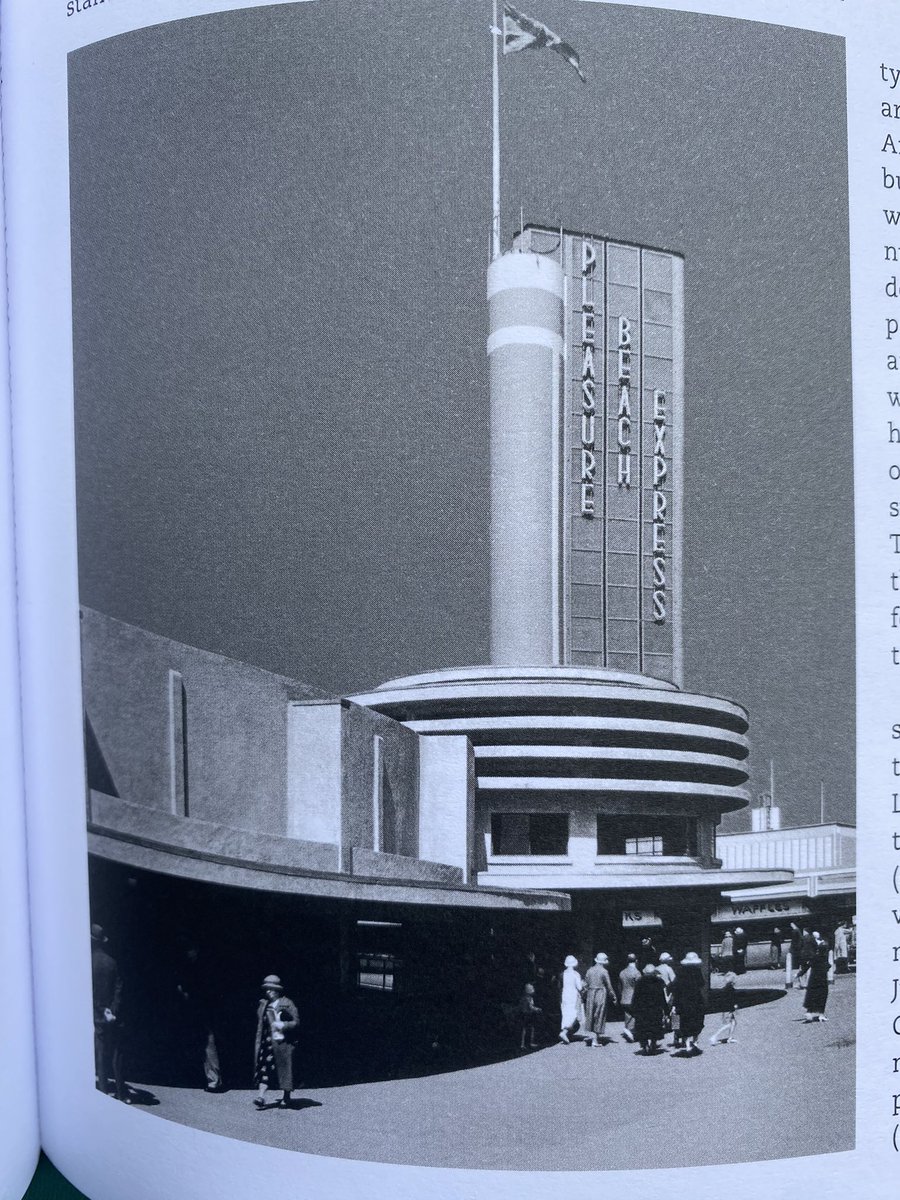 candacewite's tweet photo. What a fantastic &amp; exciting time the 1930s were for architecture, when new mass leisure needed new building types, w. everyone buying into it. I just love the style of these buildings. So lucky to have had time to read about them for the PhD. ‘Art Deco by the Sea’ exhibition book https://t.co/zFb03kNR0s