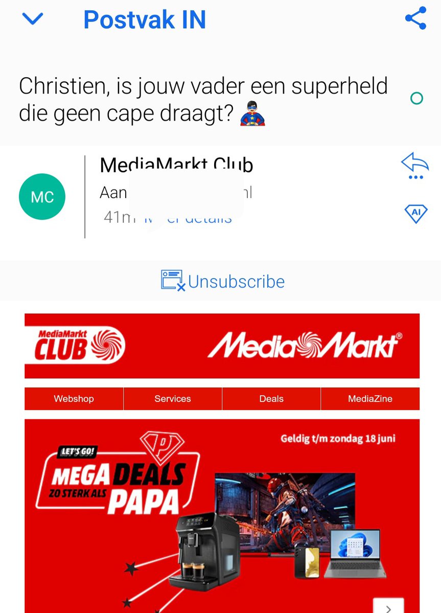 Kris10aaa's tweet photo. Leuk hoor @mediamarkt_nl, die zgn gepersonaliseerde mailings.

Mijn vader zou nu 102 zijn als hij niet al in 2006 was overleden 🙈🙈 https://t.co/9H65XVxd0R