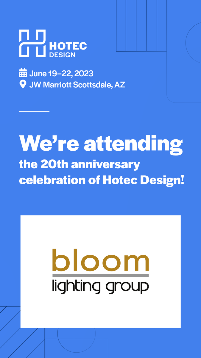 Bloom_Lighting's tweet photo. ᴏɴᴇ ᴍᴏʀᴇ ᴡᴇᴇᴋ ᴛᴏ ɢᴏ:

We are attending the 20th anniversary of Hotec Design at JW Marriott Scottsdale, Arizona, June 19- 22!💡

#HotecDesign #HotecDesign2023 #DesignTradeshow #HospitalityDesignMagazine #CustomLighting #CustomHospitalityLighting #BloomLightingGroup https://t.co/3HUxlmug6p