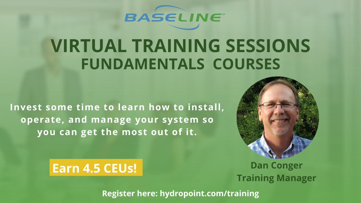 The Baseline Fundamentals Certification class builds on the Baseline Basics training class and enhances the online materials! 💻

Grab your seat today: bit.ly/39jKHNA

#hydropoint #baselineirrigation #dripirrigation #irrigationlife #irrigationinstallation #irrigationtech
