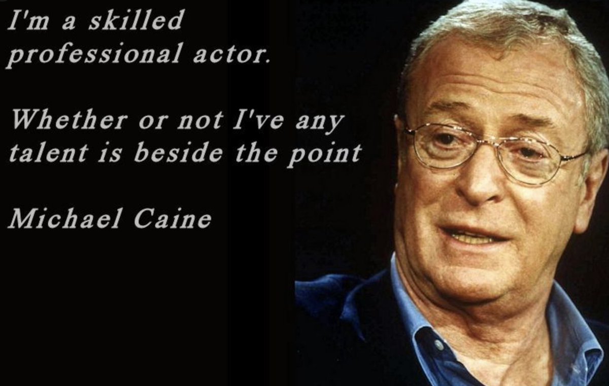 Always a solid post...  #MichaelCaine