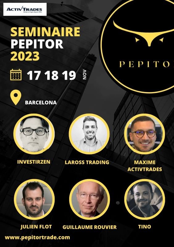 🔥Je serai donc présent lors de cette nouvelle édition du séminaire de Pepitor @dees381 

Le sujet de ma masterclass ❓️

Je vous partagerai ma stratégie pour jouer les retournements haussiers 📈

💥Je vous donne rdv le 17 novembre 💥