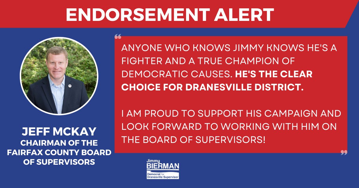 Jimmy Bierman for Dranesville District Supervisor tweet media