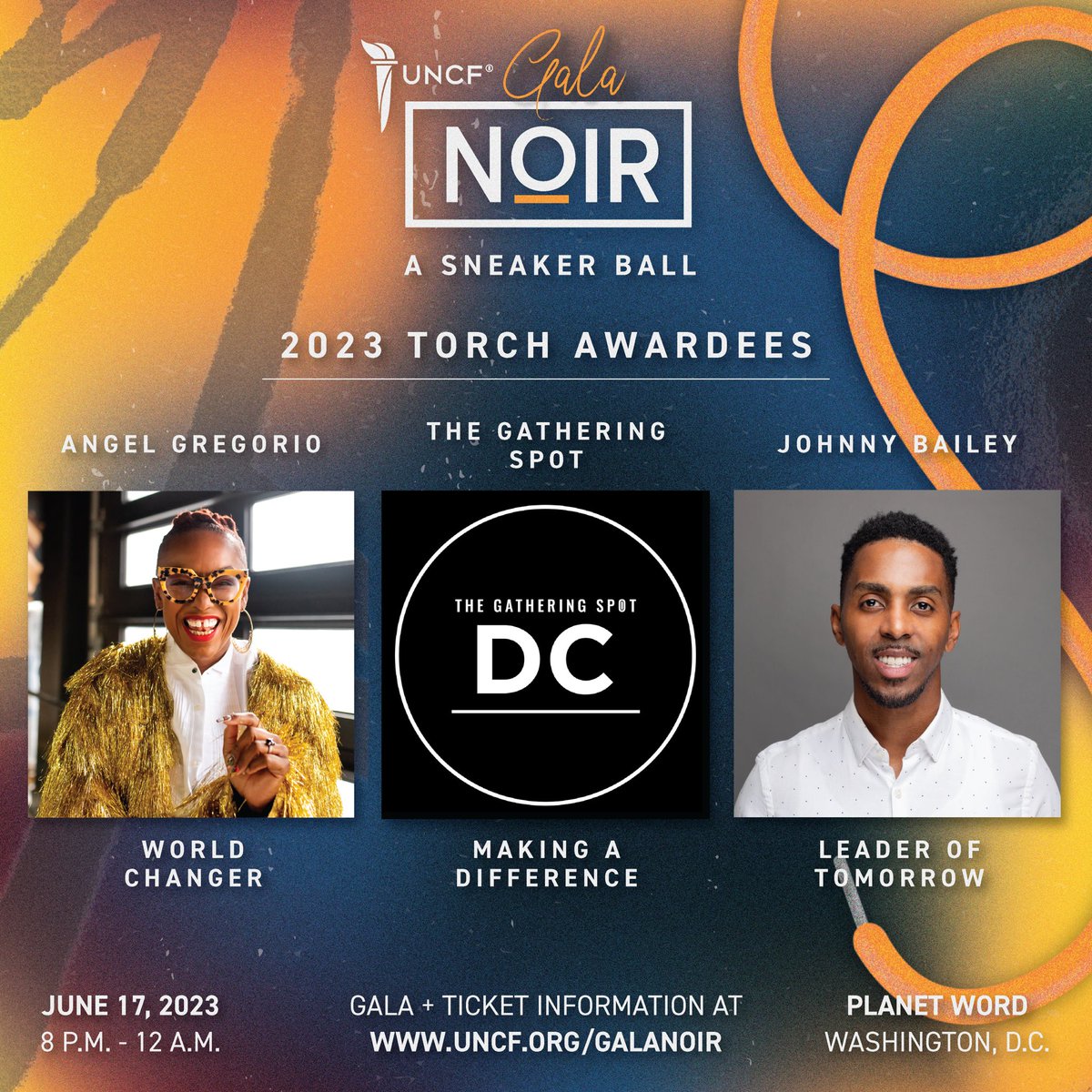 We’re partying with a purpose at the 2023 Gala Noir: Sneaker Ball!
 
#GalaNoir, featuring The Torch Awards, will recognize &amp; honor 3 young professionals who are making a positive impact in entrepreneurship, education, art &amp; advocacy.
 
Tickets available: uncf.org/galanoir