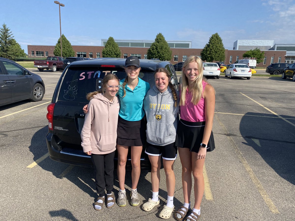 byrongirlsgolf's tweet photo. State Golf Meet practice round. 
#strata https://t.co/XiBE15mHHz