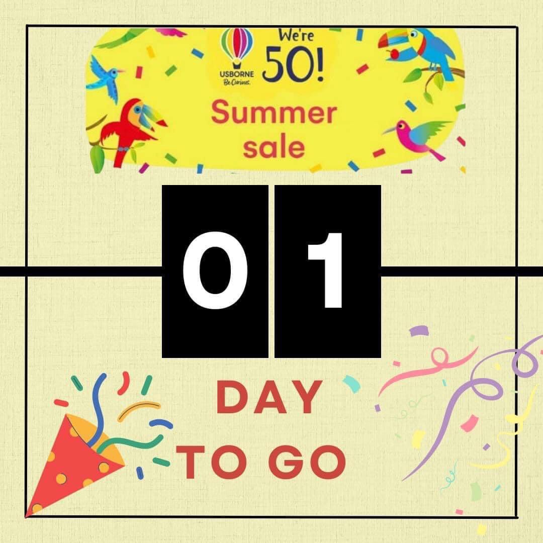 🚨SALE STARTS TOMORROW!🚨
Please like this post if you want to be the 1st to know what there is - straight to your inbox. So excited to see what comes in to it!
Keep your eyes peeled for more info.

#bethefirsttoknow #Summersale2023 #giftideas #mumlifeuk #usbornebooks