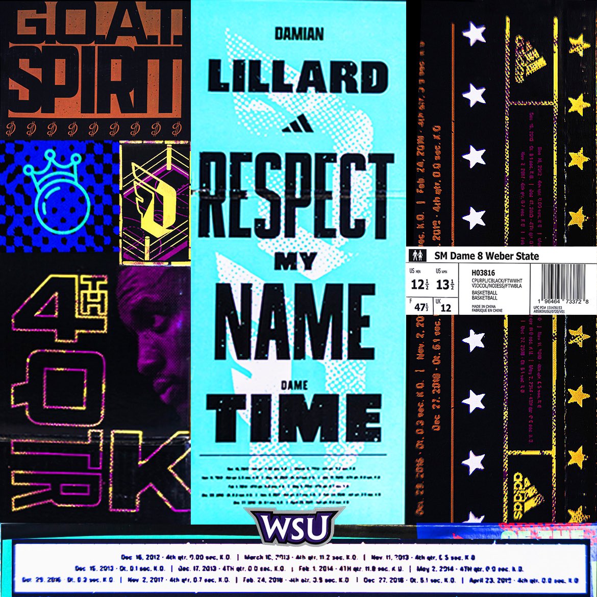WeberStateMBB's tweet image. Dame time. The Dee. This Saturday. 

#WeAreWeber x @Dame_Lillard 

🎟️: bit.ly/45YpZhq