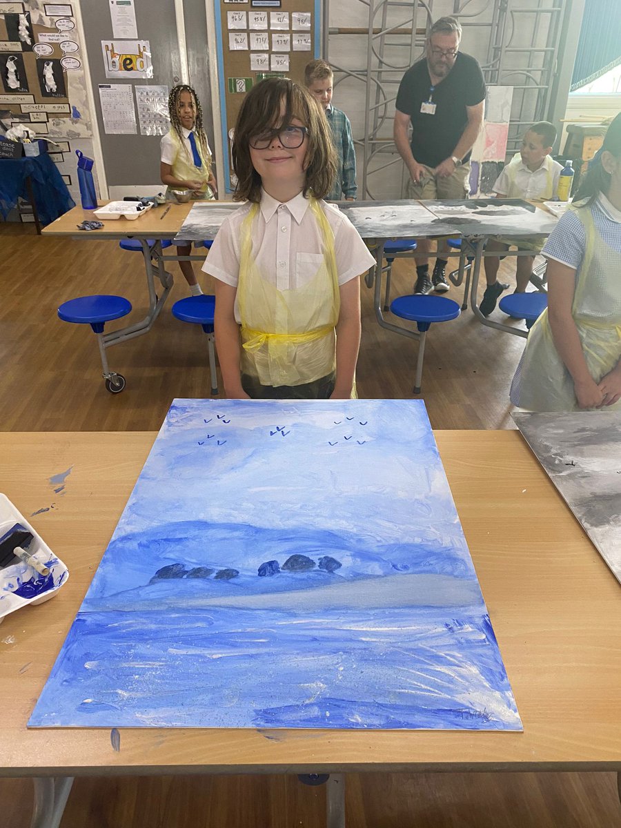 🖌️🖌️🎨🎨🖌️🖌️🎨🎨🖌️🖌️🎨🎨🖌️🖌️
Wow - just look at the completed ☁️ 'skyscapes'  from our Year 4 Art Club. Alongside Steve Randall @l5paintings they have created some absolutely stunning pieces of art. I can see them all being displayed in homes pretty soon. @KCEclasses456 #KCEArt