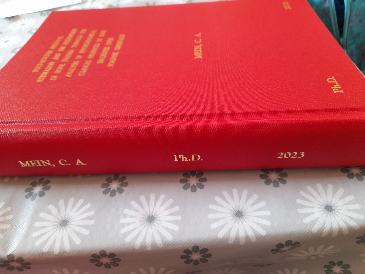CaleyMein's tweet image. The bound copy of my thesis has arrived 😀 Of course it will never be opened in case I find a typo! #phd #forensictaphonomy