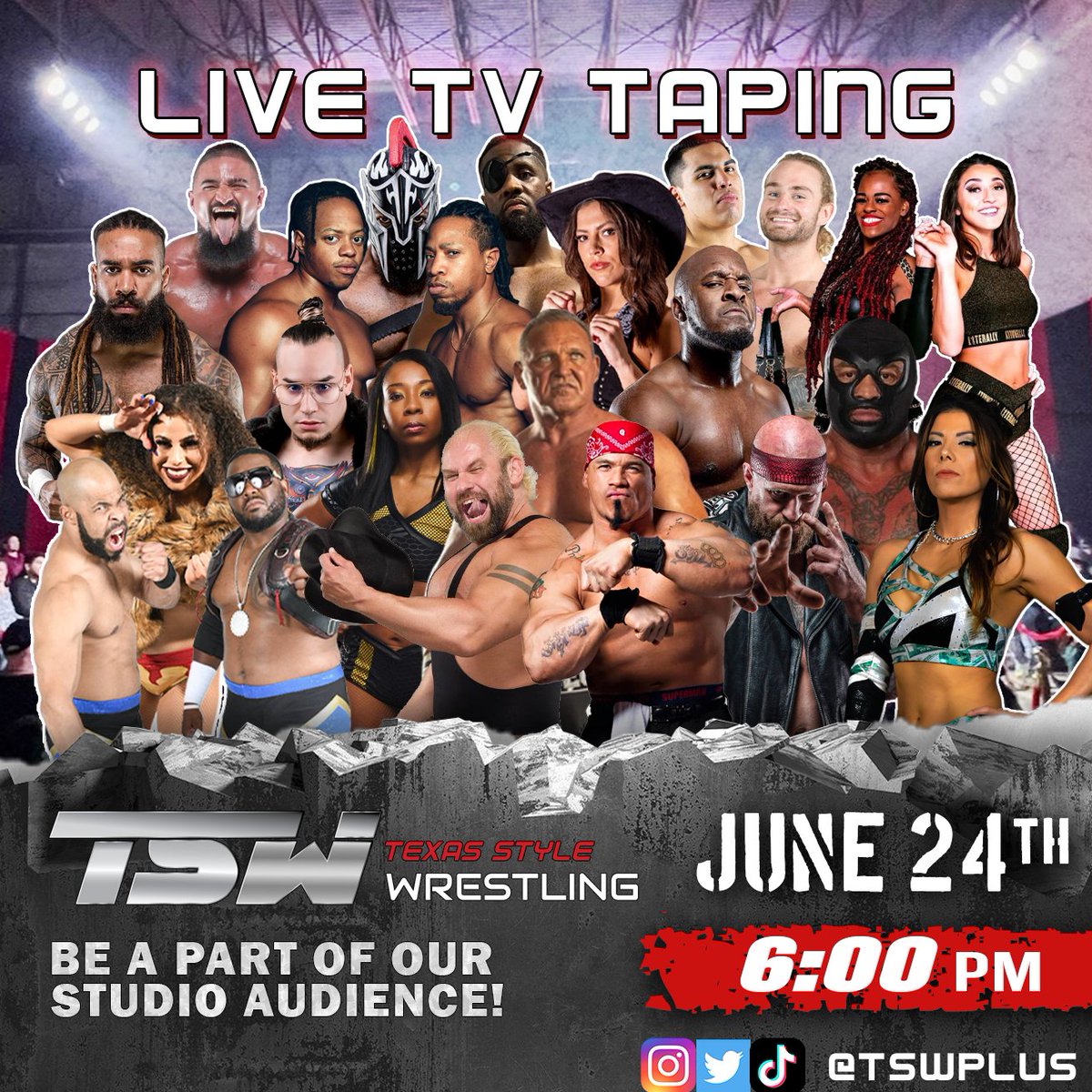 TSW TV Tapings next Saturday! Tickets are on sale at TSWPLUS.COM