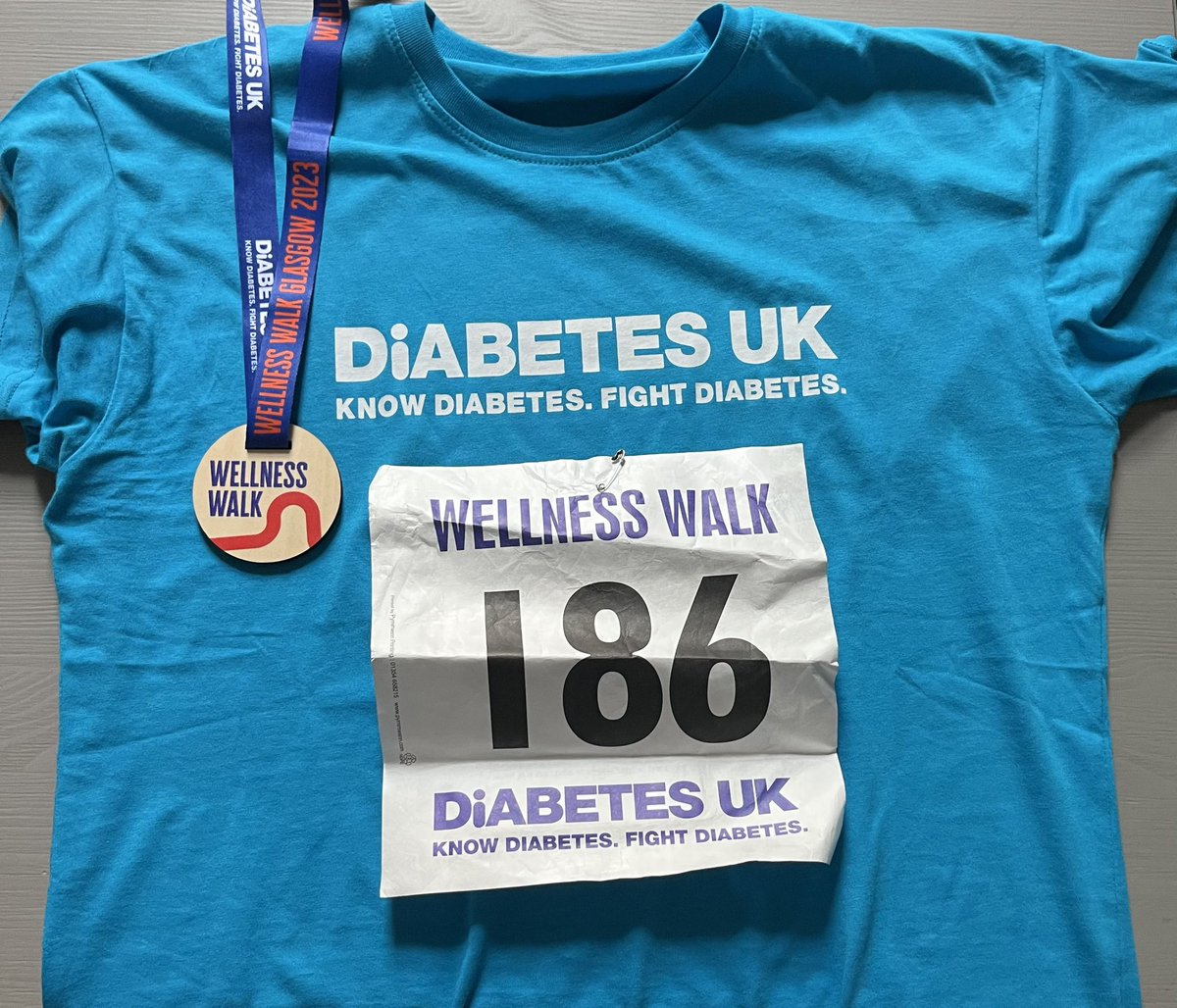 Celebrated #DiabetesWeek2023 early by joining in on the Wellness Walk in Glasgow yesterday. Walking 8 miles to help raise money for a worthy cause @DiabetesUK