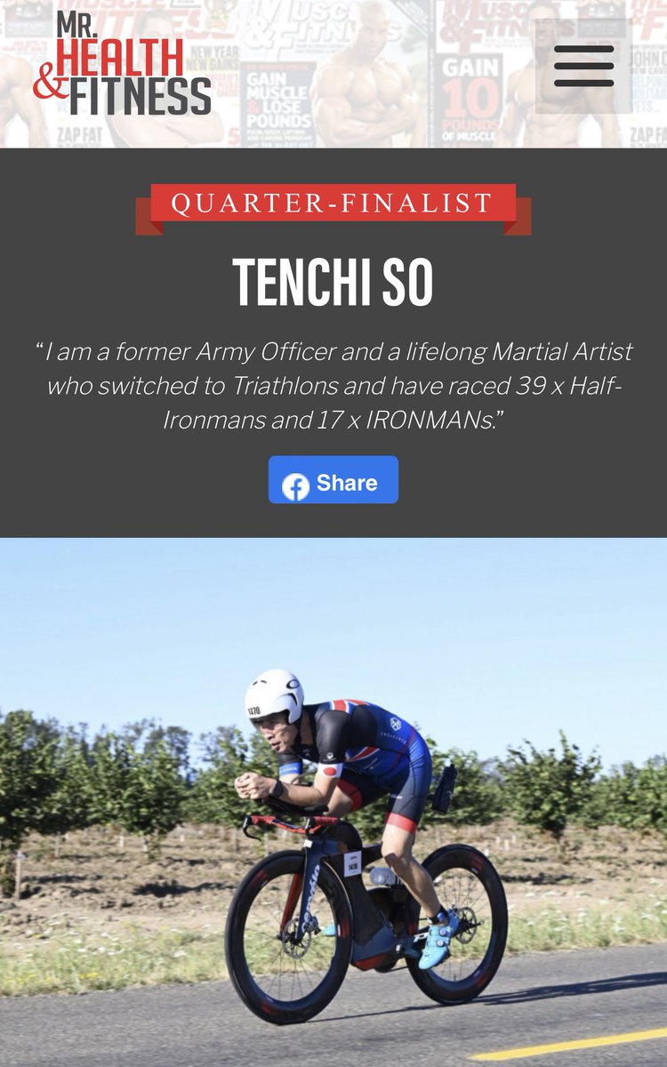 Made it to the Quarter Finals! Please vote everyday until Thursday, 22 June 2023 so I can proceed to the Semi-Finals! 🙏🙏 Thank you!

featured.muscleandfitness.com/2023/tenchi-so