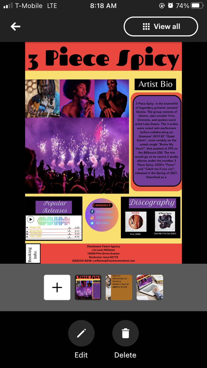 StorytimewStony's tweet photo. New product alert: perfect for #indiemusic creators or a #musicmanager . #electronicpresskit #template to help with #publicrelations and #musicpromotion . I also offer a done for you service. Message me for further details.
#IndieArtists #presskit #epkdesign #rappers #singers https://t.co/pvNtYN8dhw