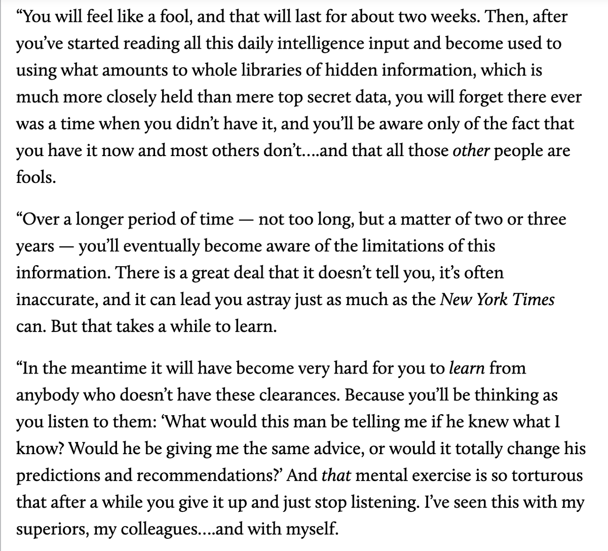 jon_stokes's tweet photo. Apropos of nothing, today I am pondering Ellsberg's famous advice to Kissinger when the latter first got his top secret clearances. https://t.co/6WtGrUXxrP https://t.co/pwmlP7PexQ