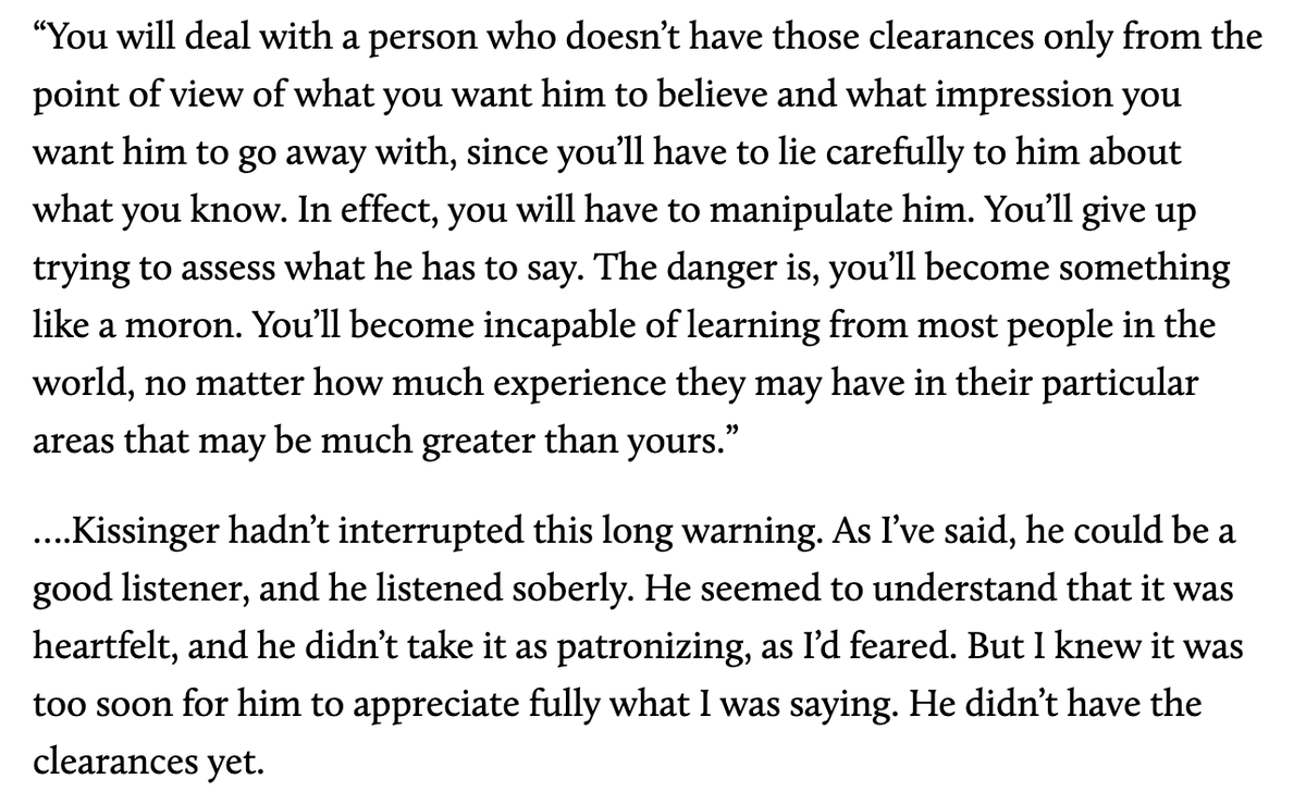 jon_stokes's tweet photo. Apropos of nothing, today I am pondering Ellsberg's famous advice to Kissinger when the latter first got his top secret clearances. https://t.co/6WtGrUXxrP https://t.co/pwmlP7PexQ
