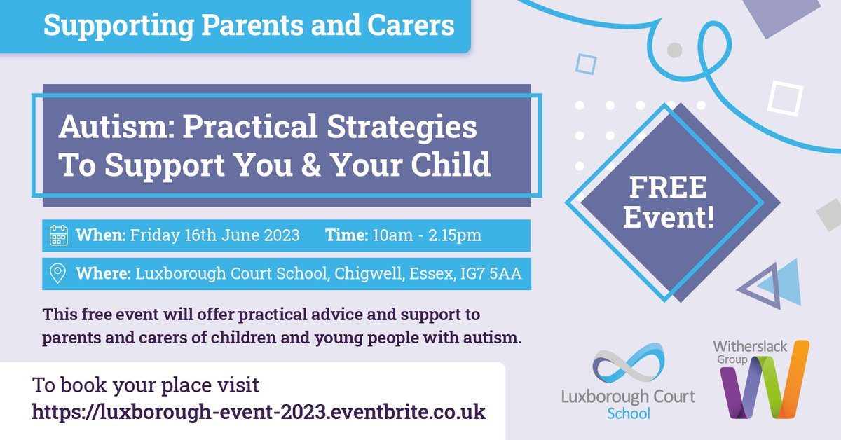 We’re ready and raring to go for our event, ‘Autism: Practical Ways To Support You &amp; Your Child.’ We still have limited spaces available, so to avoid disappointment, book your place here 👉bit.ly/3q9LdIO