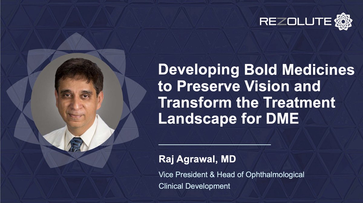 Our VP & Ophth. Lead, Raj Agrawal, shared his perspectives on the #DiabeticMacularEdema disease space in @pharmaphorum. Read his take on the current treatment landscape & potential of #RZ402 to serve as a more convenient treatment option for DME patients: bit.ly/3qEffVy