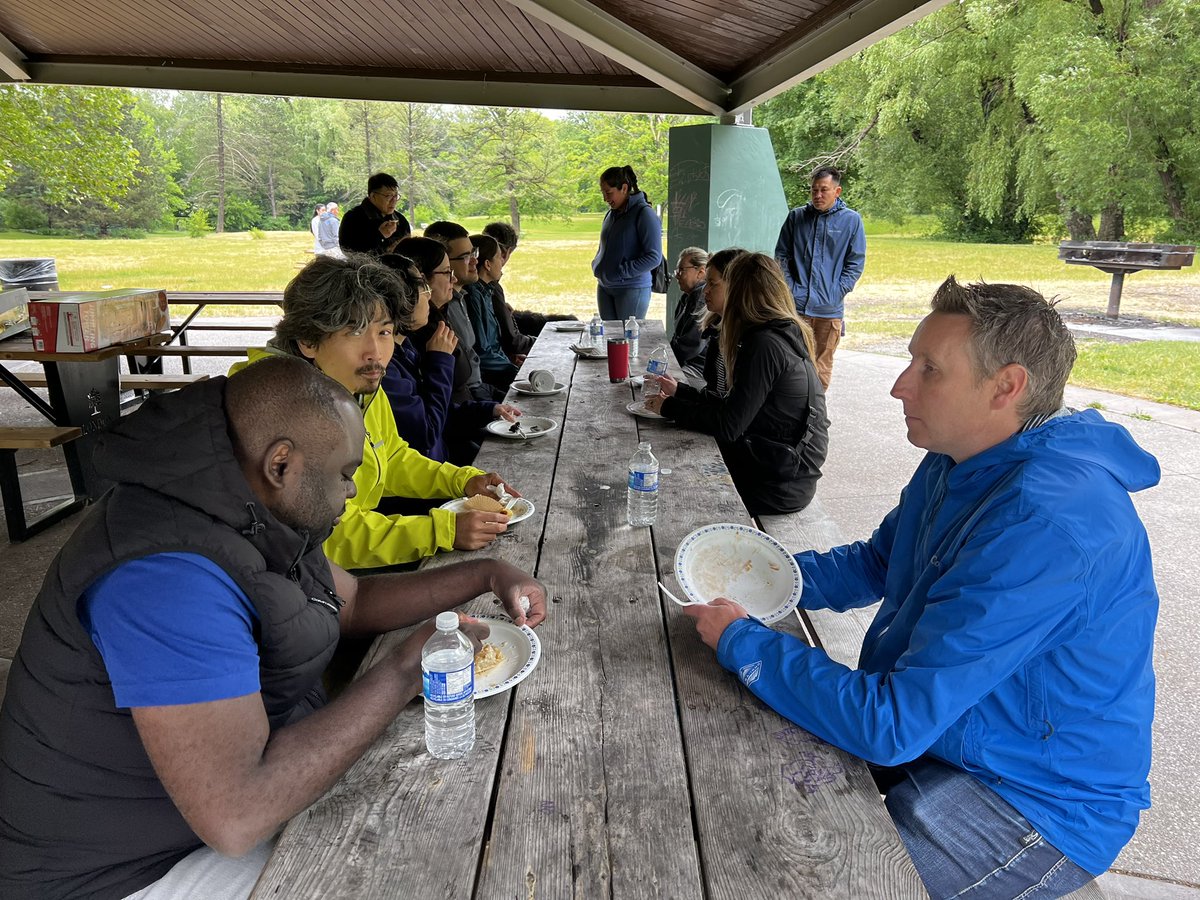 Bad luck with the weather but nevertheless good turnout, great food, and even greater company at our potluck picnic today!! Thanks to the social committee for organizing!
