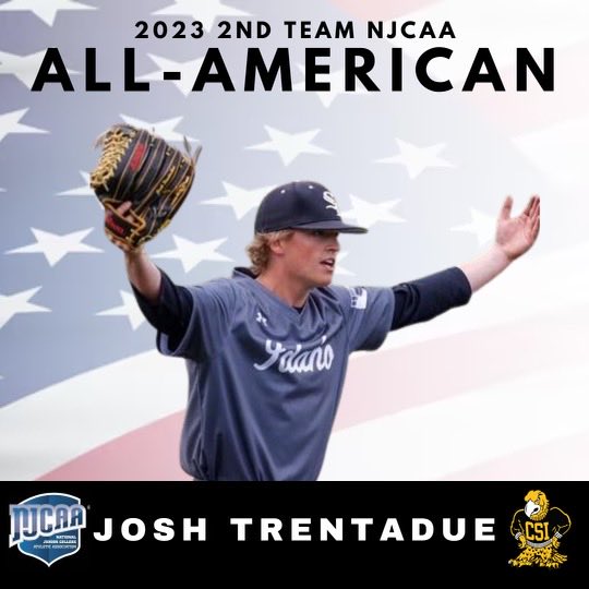 ⁦<a href="/CSI_Baseball/">CSI Baseball</a>⁩ LHP was an ⁦<a href="/NJCAABaseball/">NJCAA Baseball</a>⁩ second team All-American this season!! ⁦<a href="/naiello44/">nick aiello</a>⁩ ⁦<a href="/Antonio_Rain1/">Antonio Rainone</a>⁩ congrats to ⁦<a href="/TrentadueJosh/">Josh Trentadue</a>⁩ for all your hard work!! ⁦@PBR_JUCO⁩ was right!!!