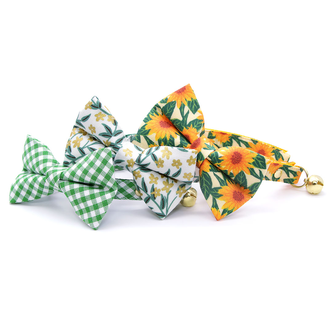 MadeByCleo's tweet photo. Pick your summer vibe: is it a plant party 🌻🌿 or a preppy plaid or something loud and proud 🦞⚓🦄🌊? There's something for everyone from our new collection.😍 Shop our new Summer Collection #cat #collars + #petaccessories today! https://t.co/th4FZ24wpP https://t.co/l32WTyUobz