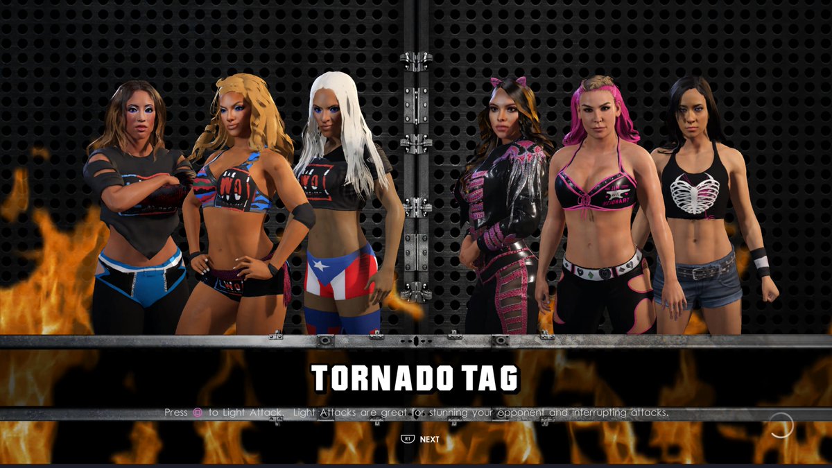 #PS5Share, #NoMercy22+3 #LegadodelFantasmaLWO @ZelinaVegaWWE @ElektralopezWWE @LolaViceWWE 🆚 #TheFoundation @NatbyNature @Neidhartjenni @TheAjMendez

At DollarDay's Ultimate venue #DantesInferno