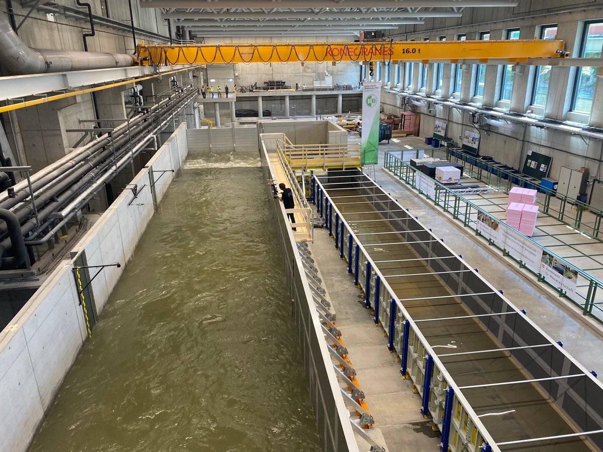 m_schletterer's tweet photo. Today the #opening #ceremony of the new #RiverLab of the Institute of Hydraulic Engineering and River Research (#IWA) @BOKUvienna took place. Congratulations to Prof. Helmut #Habersack! Looking forward to proceed our joint research activities in this great #RiverLab! https://t.co/vdH51QFCEx