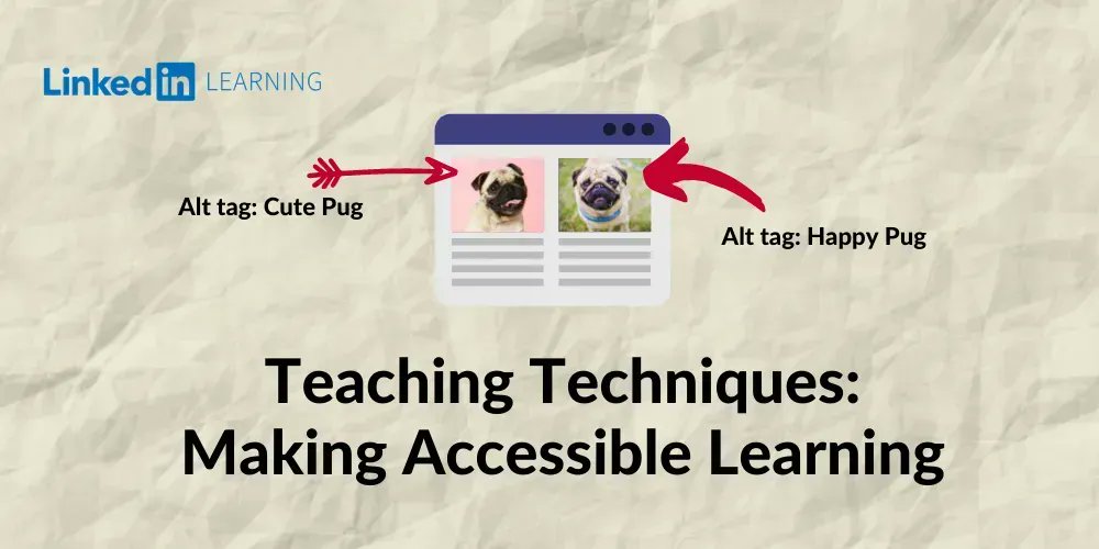 It's important to be sure that everyone has equal access to learning.  LinkedIn Learning will help you do that in this course: "Teaching Techniques: Making Accessible Learning." buff.ly/3y5sUmD
