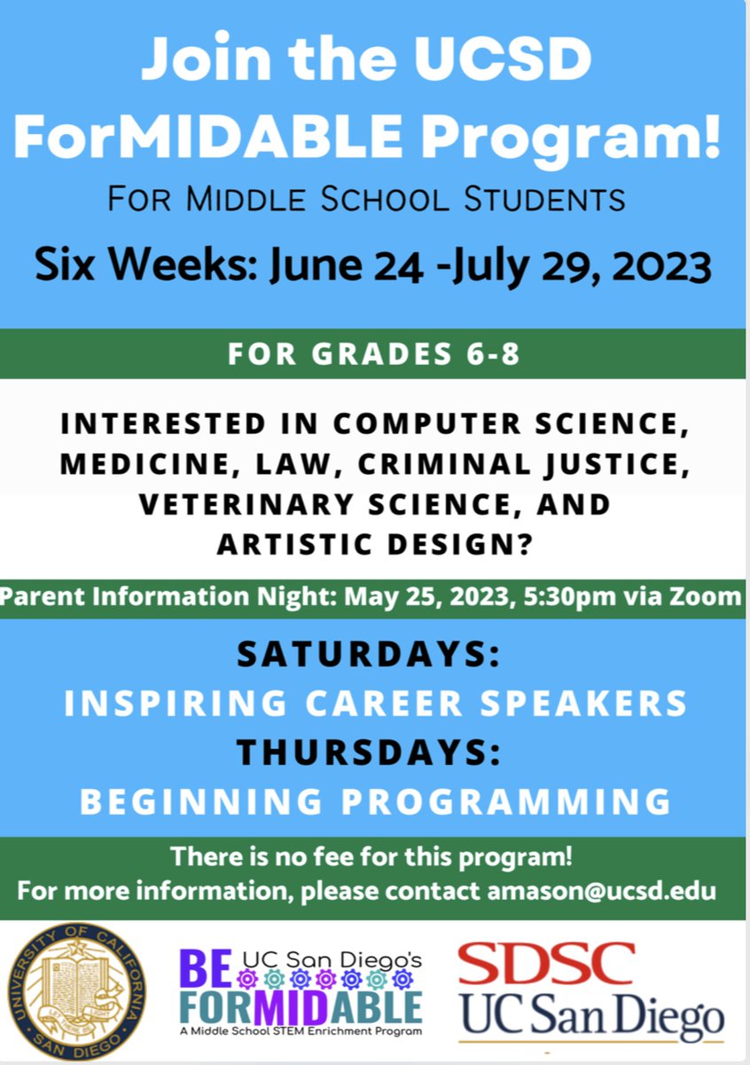 Middle School Teachers - Please share this opportunity with your students! drive.google.com/file/d/1A8FFg0…