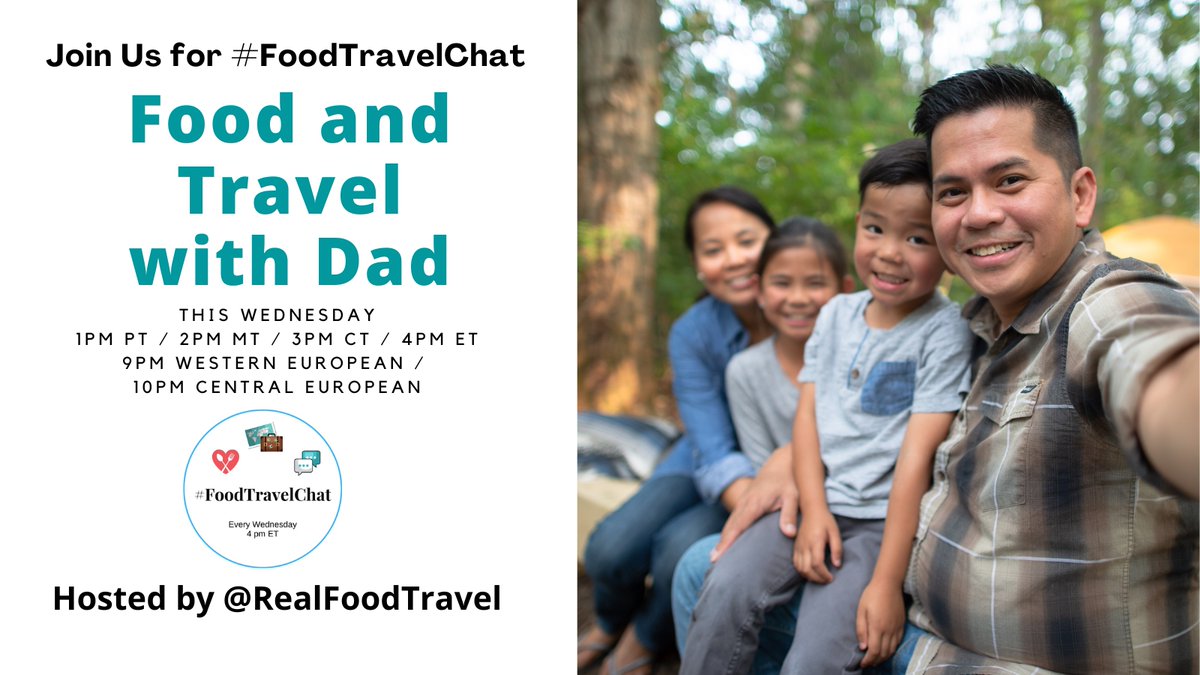 Real Food Traveler (@realfoodtravel) on Twitter photo What are some of your best food and travel memories with Dad? Join guest host <a href="/Adventuringgal/">Cynthia | Adventuring Woman</a> Wed. to #FoodTravelChat about it.
<a href="/So_Scottish/">Thwack! Roller Bulls Photos (#edfringe #premier)</a>
<a href="/toothfairycyber/">Tooth Fairy</a>
<a href="/travelbarefeet/">Bare Feet TV Series</a>
<a href="/travelfoodiesTV/">Lori ♥ Influencer Brand Creator</a>
<a href="/TravelJuneau/">Travel Juneau</a>
<a href="/uniworldcruises/">Uniworld Cruises</a>
<a href="/VisitCA/">Visit California</a>
<a href="/VisitStA/">VisitStAugustine</a>
realfoodtraveler.com/this-week-on-f… What are some of your best food and travel memories with Dad? Join guest host <a href="/Adventuringgal/">Cynthia | Adventuring Woman</a> Wed. to #FoodTravelChat about it.
<a href="/So_Scottish/">Thwack! Roller Bulls Photos (#edfringe #premier)</a>
<a href="/toothfairycyber/">Tooth Fairy</a>
<a href="/travelbarefeet/">Bare Feet TV Series</a>
<a href="/travelfoodiesTV/">Lori ♥ Influencer Brand Creator</a>
<a href="/TravelJuneau/">Travel Juneau</a>
<a href="/uniworldcruises/">Uniworld Cruises</a>
<a href="/VisitCA/">Visit California</a>
<a href="/VisitStA/">VisitStAugustine</a>
realfoodtraveler.com/this-week-on-f…