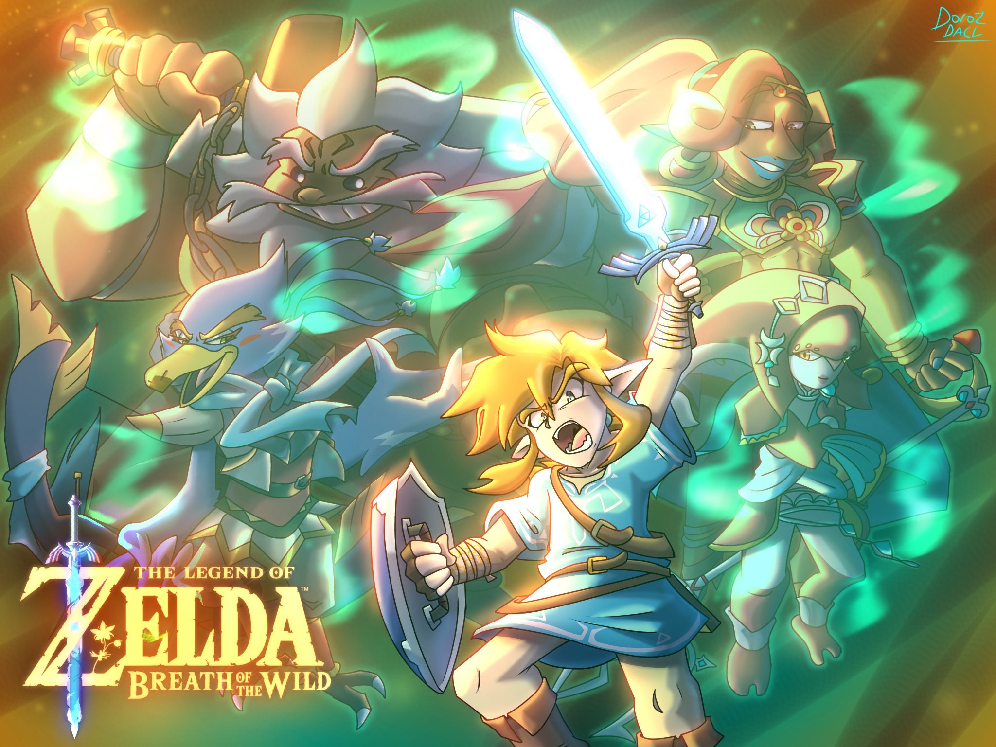 Fan Art: The Real Champions Of The Legend Of Zelda Breath Of The