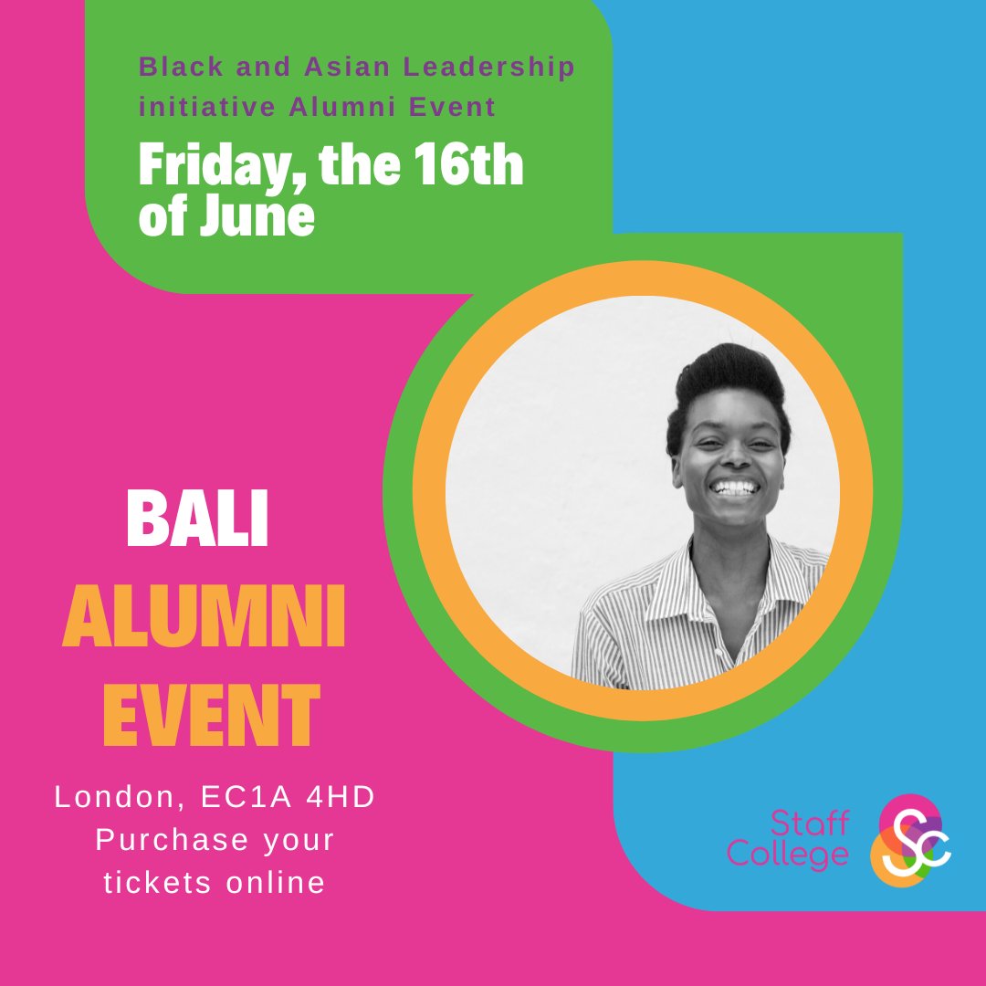 Calling all BALI alumni! 

Join us for a day of celebration and networking on Friday, 16th June. 🎉 

Hear from inspiring guest speakers, participate in engaging workshops, and reconnect with your fellow alumni. 

Tickets here: eventbrite.co.uk/e/black-and-as…
#BALIAlumniEvent