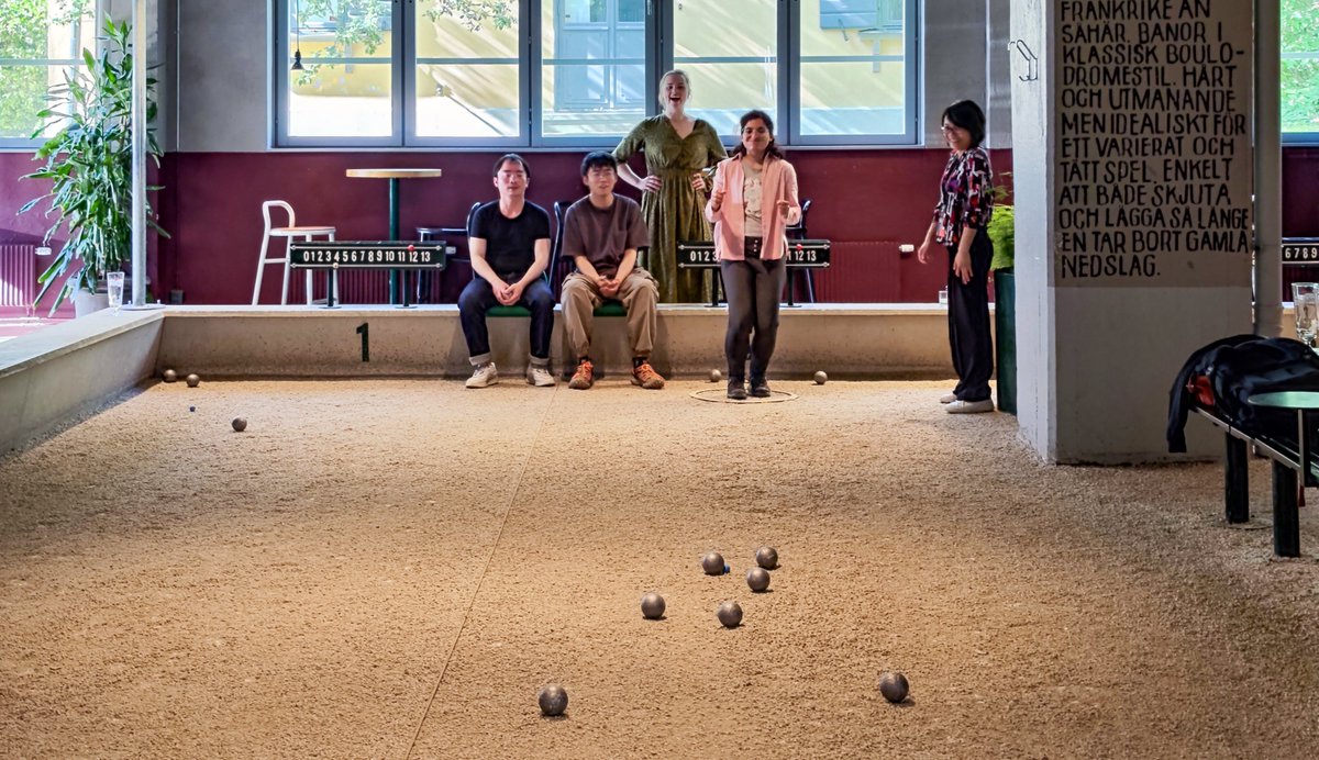Neuronic_KTH's tweet photo. An incredible kick-off for Neuronic Division at Boulebar, where we celebrate, network, and have a fantastic time 🎉 . Congratulations to our Boule champions, @maryam_mjd  and @natalialindgren , for their impressive skills and victory! 🏆 https://t.co/7vG751eXyo