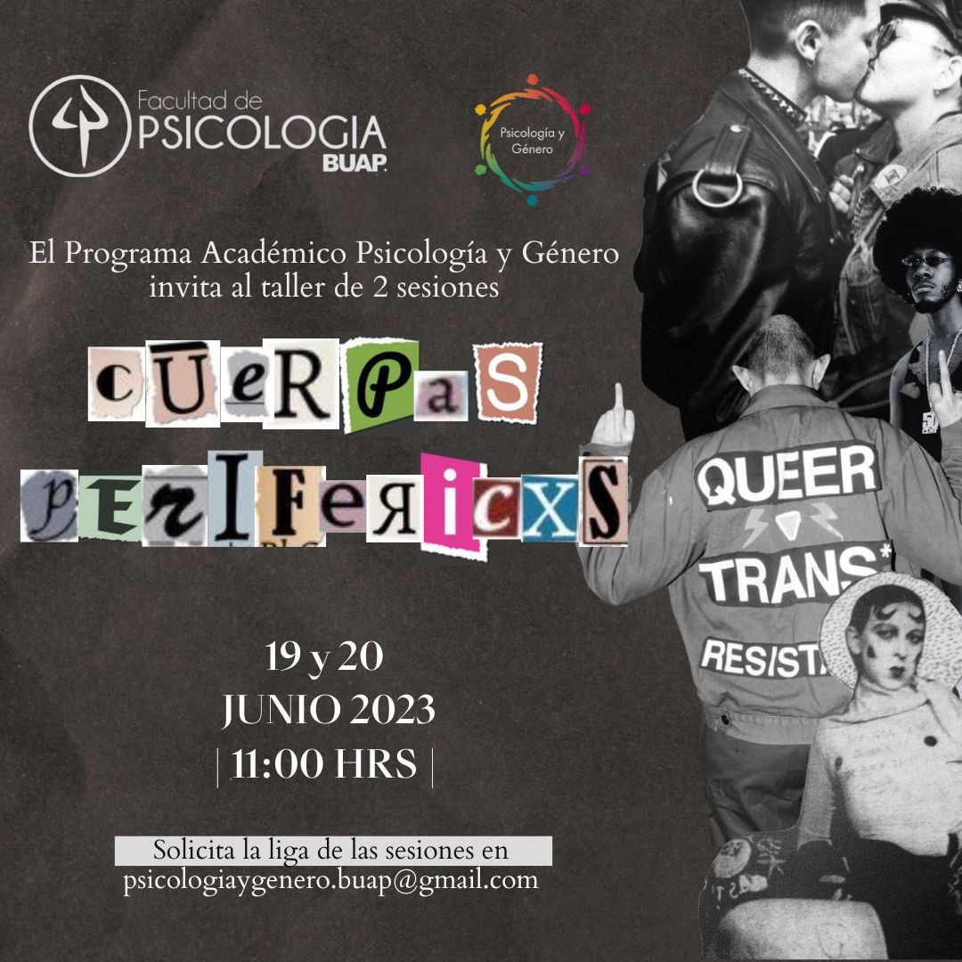 SomosPsicGenero's tweet photo. ¿Dónde ponemos el poder y cómo utilizar las pedagogías del cuidado para politizarnos?

🦾Cuerpxs Periféricxs: Polítizar Identidades 🫀
🗓19 y 20 de Junio, 2023
🕘11:00 am
💻Meet

📧Estos talleres no se graban, pide el acceso a nuestro correo: psicologiaygenero.buap@gmail.com https://t.co/sCx6aW6GZM