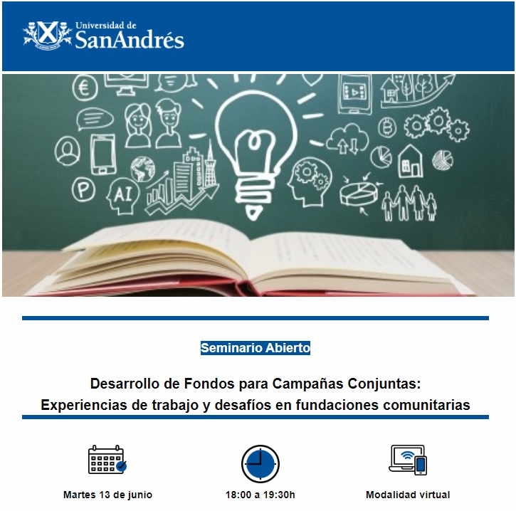 Seminario Abierto: Desarrollo de fondos para campañas conjuntas: experiencias de trabajo y desafíos en fundaciones comunitarias 📆 Martes 13 de junio 📌 de 18 a 19:30h bit.ly/seminarioPROED… Evento online. Requiere inscripción previa