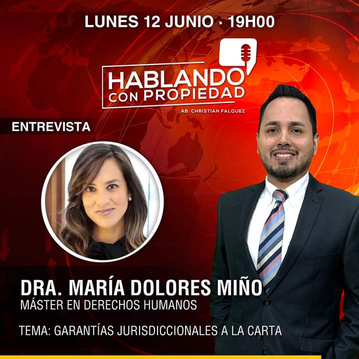 Hoy, 12 de junio a partir de las 19:00, mantendré un diálogo junto a la Dra. <a href="/LoloMino/">Lolo Miño⚖️</a> con quien analizaré sobre las Garantías Jurisdiccionales y su indebida aplicación, hablaremos sobre la MC a favor de JG. 

No te pierdas #HablandoConPropiedad por la señal de #PasajeTv