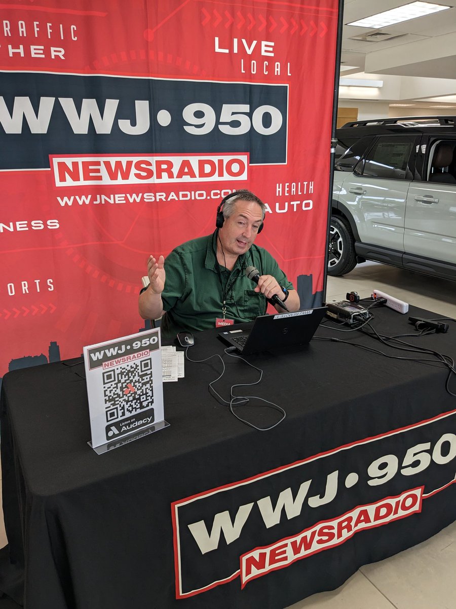We are on the road with @WWJTraffic this afternoon! Scott Ryan is live on @WWJ950 from 3-7pm at Gorno Ford in Woodhaven. It is the Southeast Michigan Ford Dealers Summer Block Party! Tune in AM950 or on the free @Audacy app.