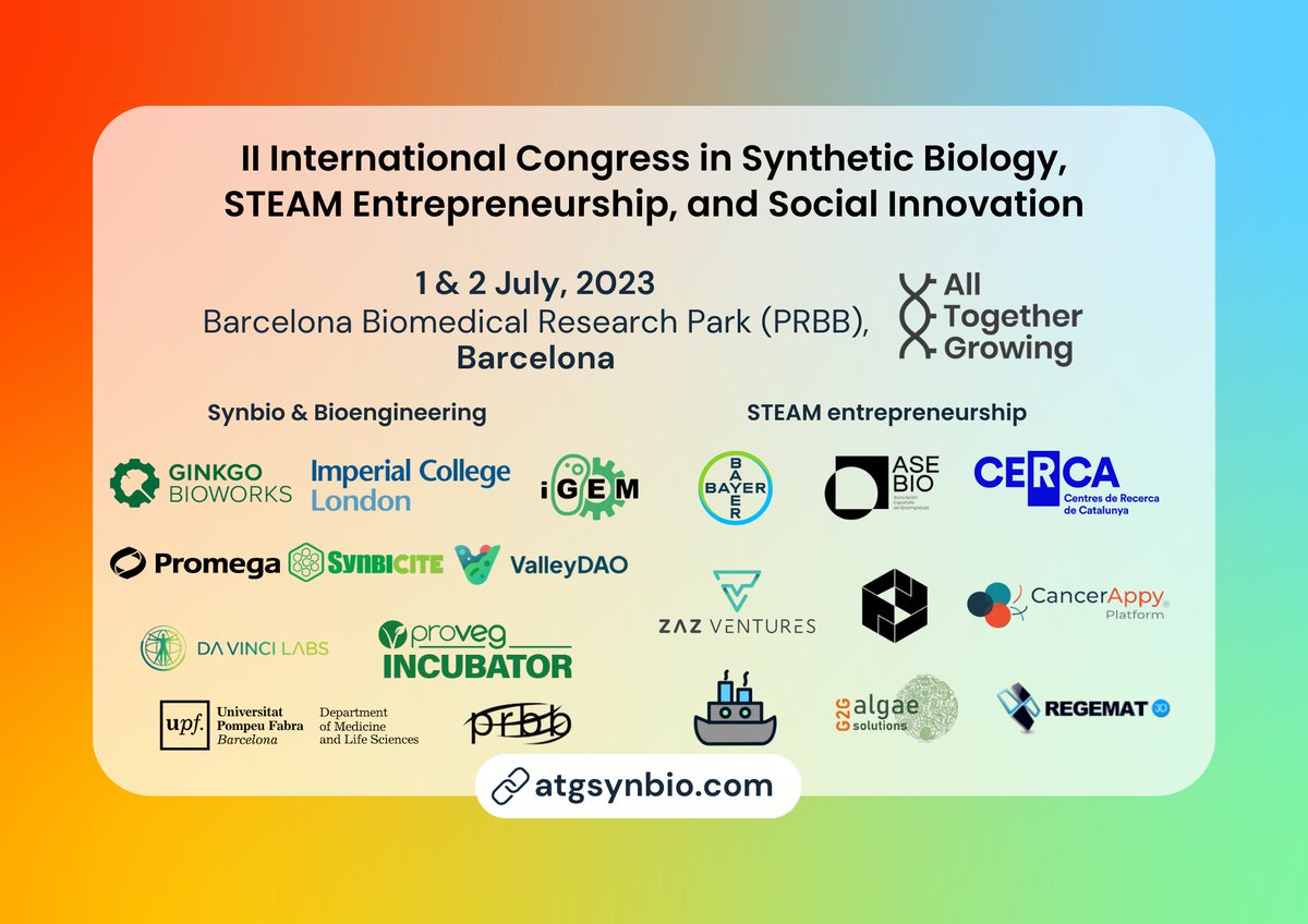 Last call for STEAM &amp; synbio startups and <a href="/iGEM/">iGEM Headquarters</a> <a href="/iGEMStartups/">iGEM Startups</a> teams to pitch! 🗣️🤺

We want you to pitch in one of the #synbio and #STEAM congress of the year! 🚀❤️‍🔥(with #iGEM #meetup included 😋). If you are interested in attending please write us or write <a href="/Fran_Antequera/">Fran</a> 🏃🏽‍♀️💨
