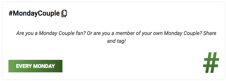 Are you a #MondayCouple fan? Or are you a member of your own Monday Couple? Share and tag!
HashtagPicker.com #smm