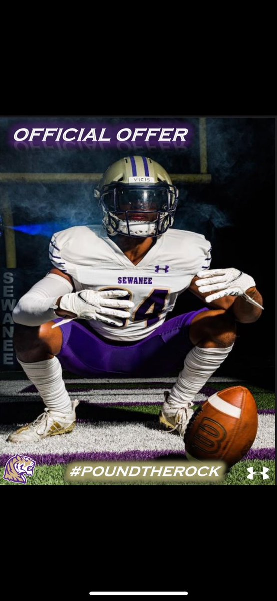 Blessed to receive an offer from @SewaneeFootball!! 
#poundtherock🏔️🔨 @Coach_DGaither @CoachHoon @jkcoopers @CCPackersFball @BIGGtime87 @SaireDavis