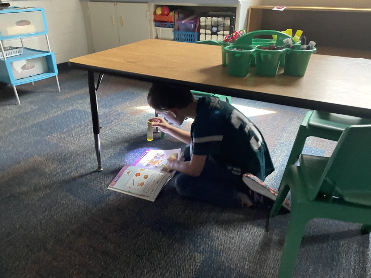 Flashlight, reading, fun! #happyhillendale