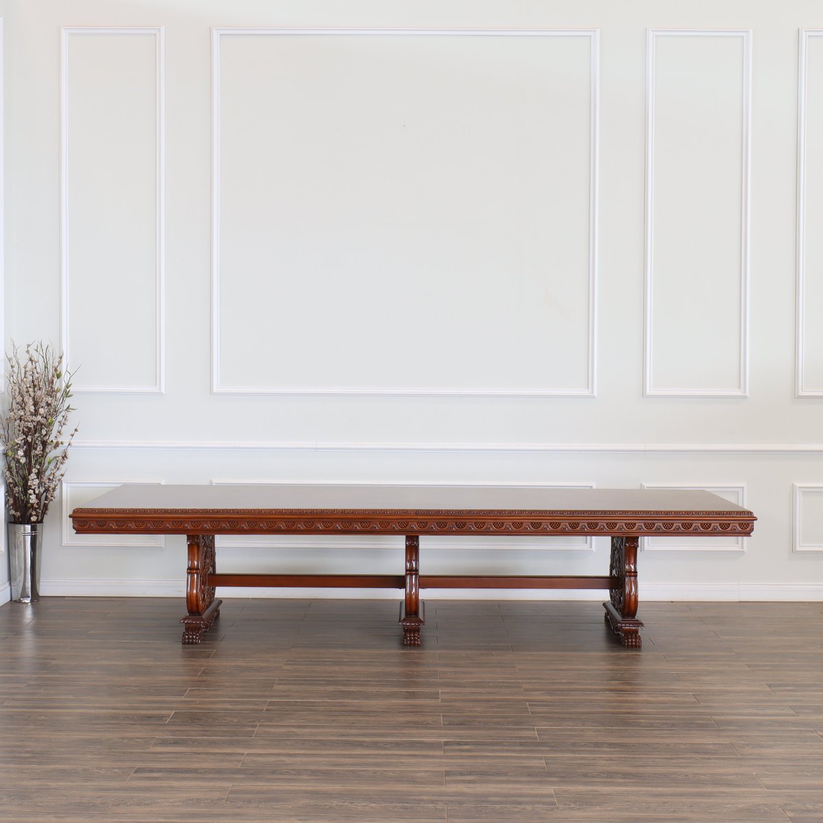 MahoganyMills's tweet photo. Feast your eyes on our 12ft Custom Pecan Gothic Dining or Conference Table! A blend of style and craftsmanship.🖤🛋️ Customize yours at https://t.co/SPyADfrWV9 #GothicTable #MahoganyCraftsmanship #DiningTable #ConferenceTable #MahoganyFurniture #MahoganyMillworks #furnituredesign https://t.co/QbvY0JjsEh
