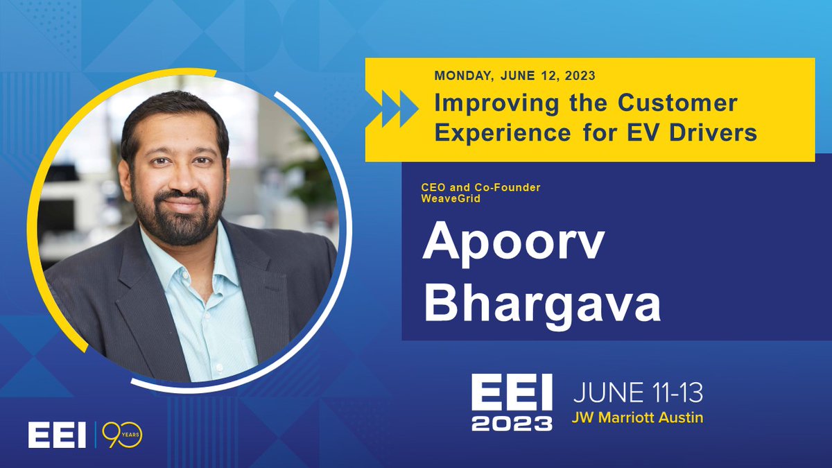 .@WeaveGrid’s Apoorv Bhargava is talking about improving the customer experience for EV drivers. #EEI2023
