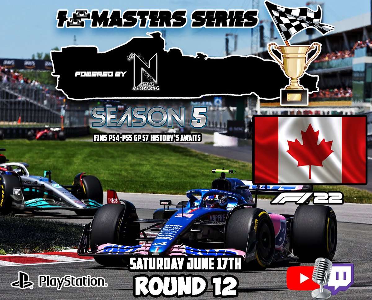_netflixofine's tweet photo. Les F1 Masters Series PS4-PS5 au Canada 🇨🇦 La suite de la Saison 5 en direct sur Twitch 🎥 https://t.co/82K7fcQvuu / The F1 Masters Series PS4-PS5 in Canada 🇨🇦 The following of S5 in live on Twitch 🎥 https://t.co/82K7fcQvuu #esports #simracing #f1champ #F1 #F122 #racing https://t.co/LEqnHzeFfm